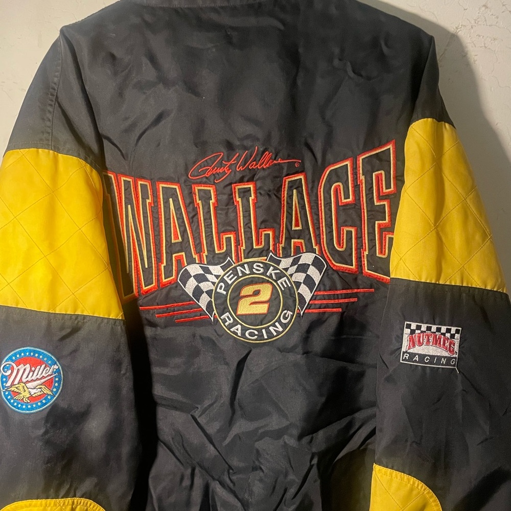 Vintage 90's Nutmeg Brand Rusty Wallace NASCAR Jacket